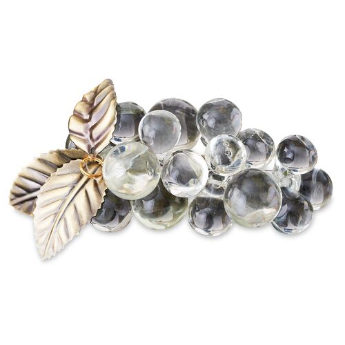 5" Grape Cluster Accent, Clear/Brass~P77333314