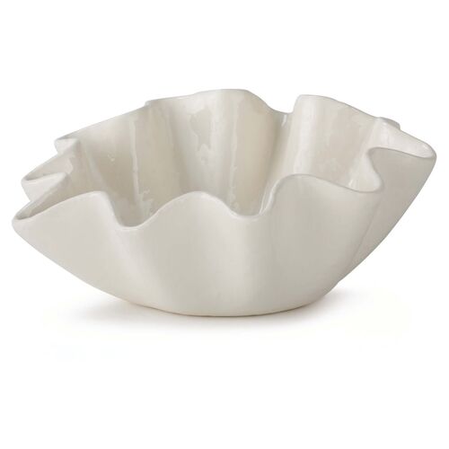 Ruffle Decorative Bowl, Ivory~P77496044