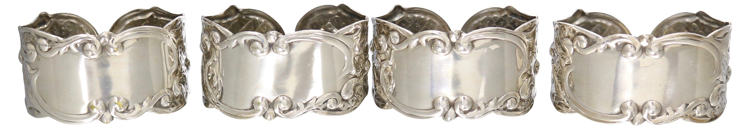 English Silver-Plate Napkin Rings, S/4~P77540806