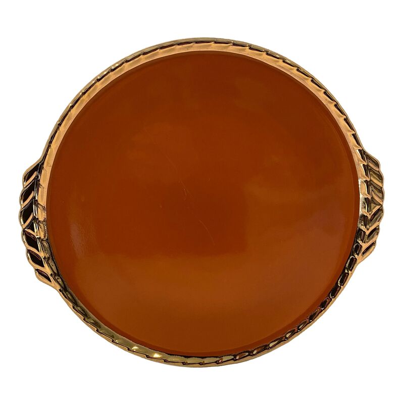 Burnt Orange & Gold French Platter
