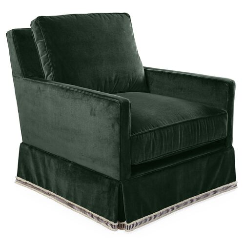 Auburn Club Chair, Forest Velvet~P77451593