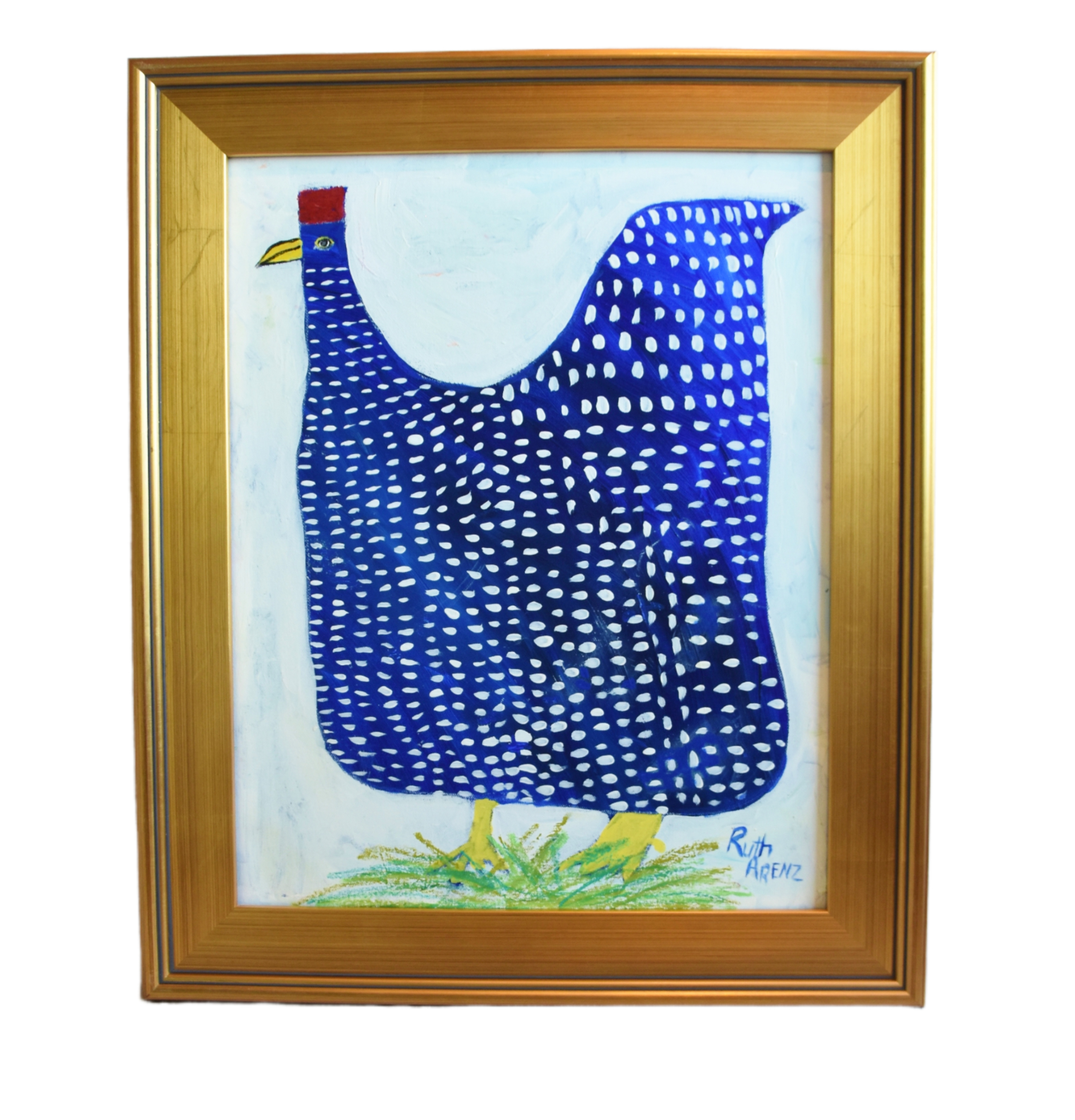 Folk Art Chicken Hen Rooster Painting~P77684231