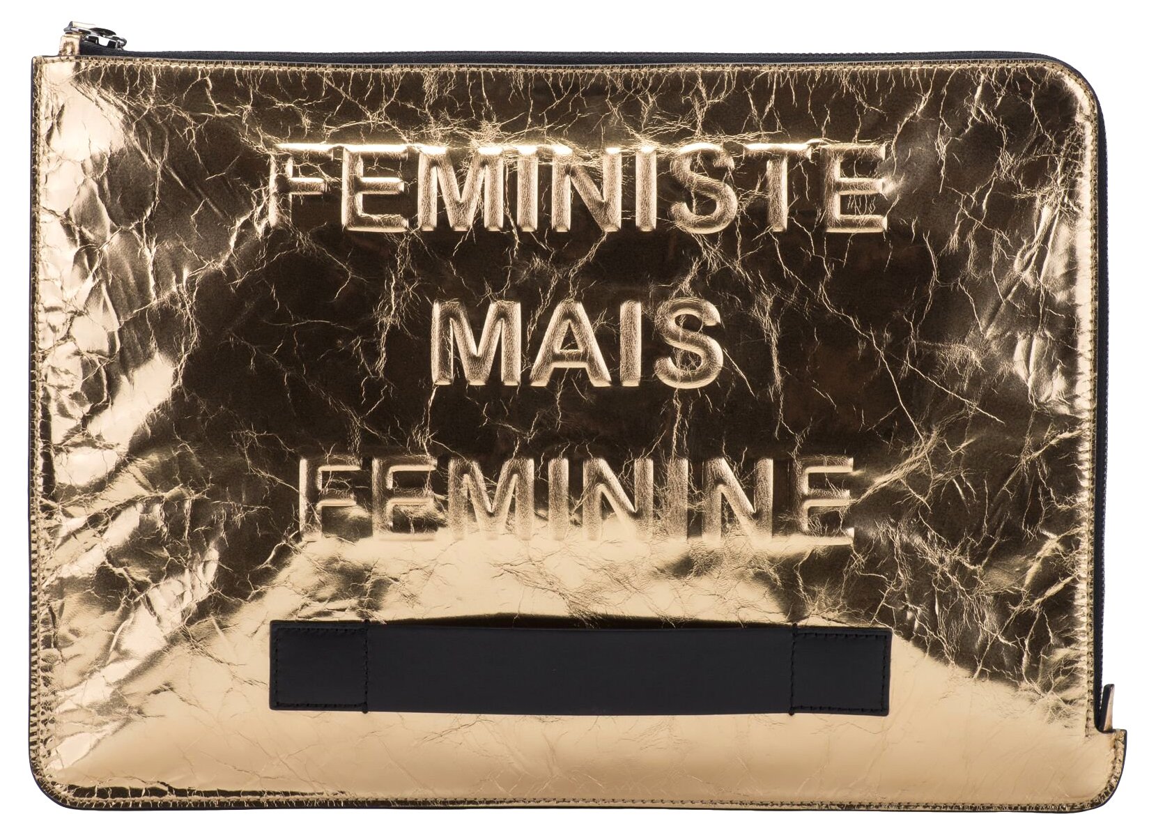 Chanel Oversize Gold Leather Clutch~P77562340