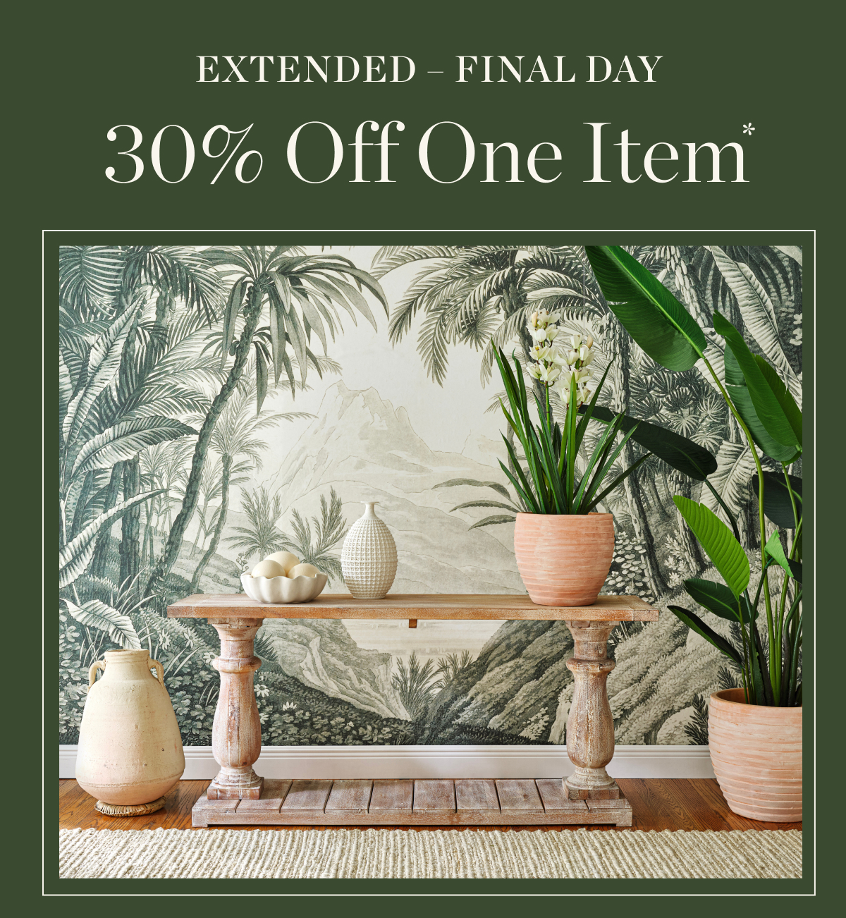 30 Percent Off One Item