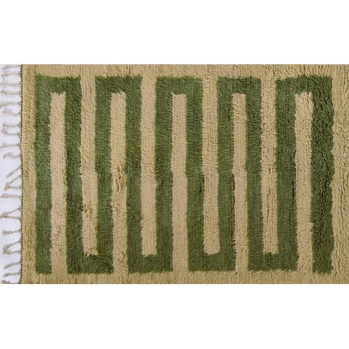 Cassis Hand Woven Wool Rug, Green