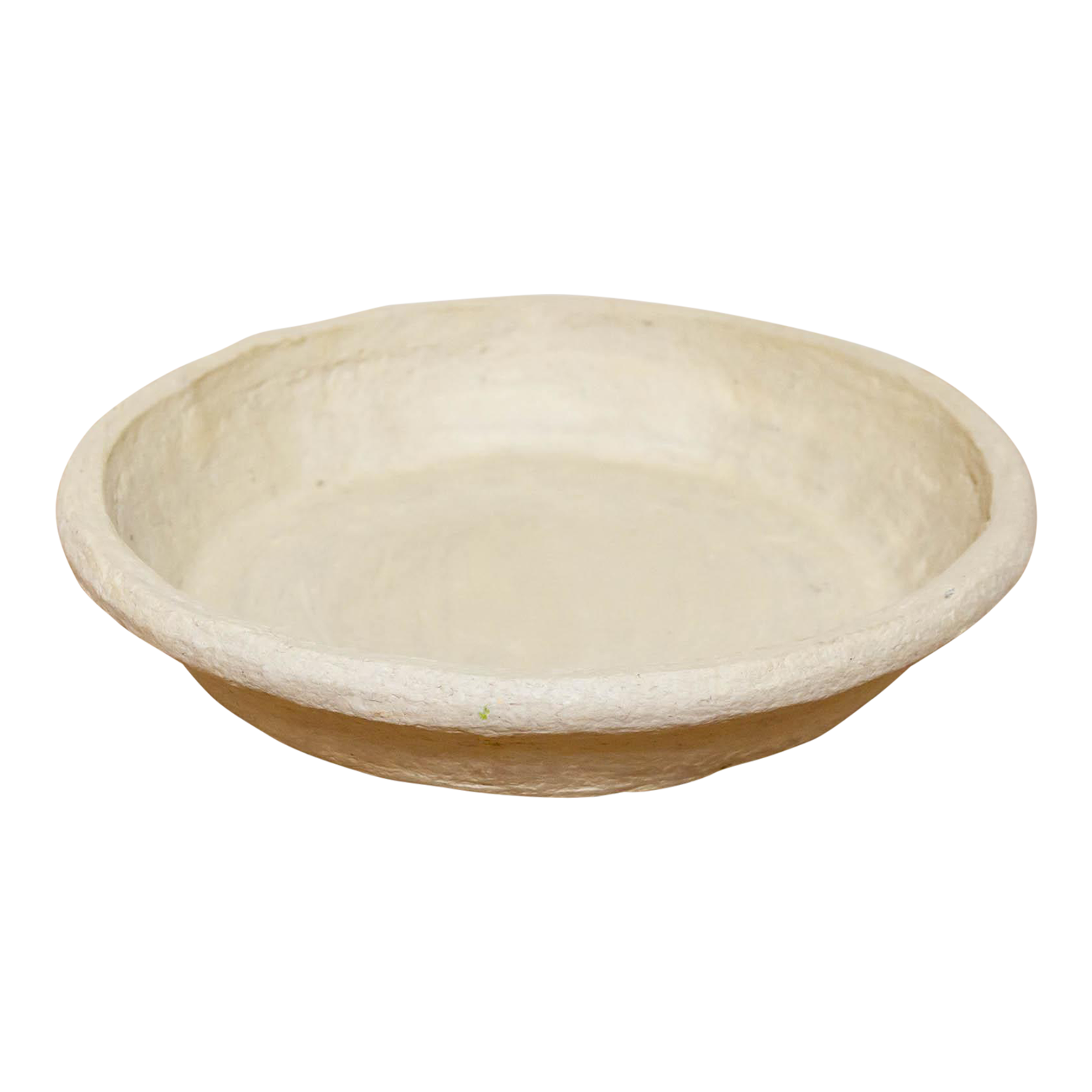 12" Natural White Paper Mache Plate~P77698443