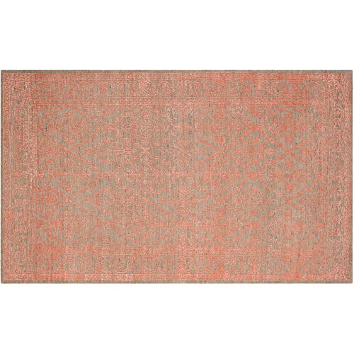 Logue Hand-Knotted Rug, Dark Beige/Coral~P77437046