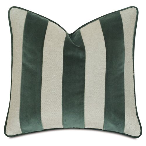 Nali 20x20 Velvet Pillow, Green/Khaki~P77634424