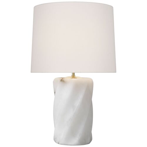 Ripley 25" Torsade Table Lamp, Alabaster