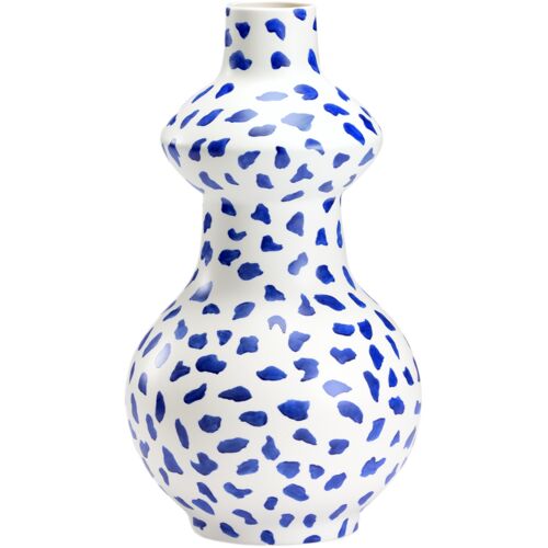 Yokohama Spotted Ceramic Vase, Blue