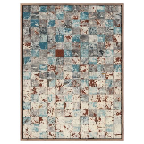 48" x 72" Preservation Artwork by Douglas Galloway, Rustic Walnut Frame