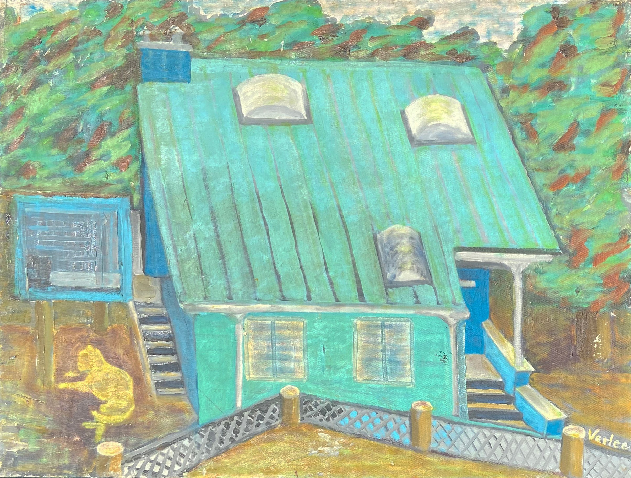Tawny Cat, Turquoise House, 1980s~P77606586