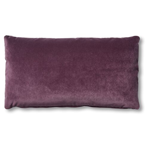Ada Long Lumbar Pillow, Fig Velvet~P77483638