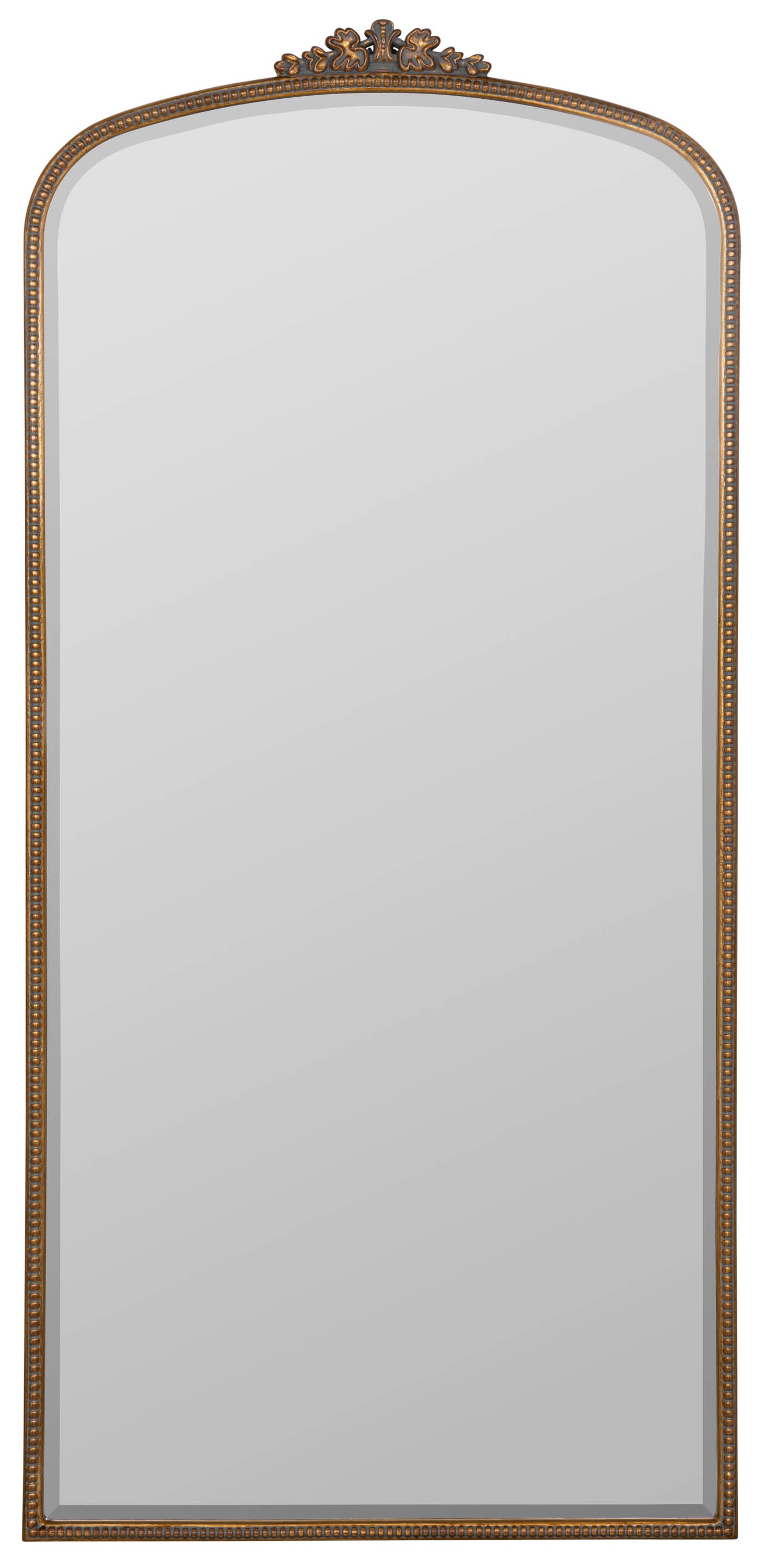 Bridgitte Ornate Floor Mirror, Antiqued Gold