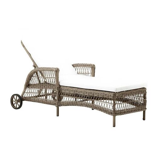 Daisy Outdoor Sunbed, Antique/White~P77592387