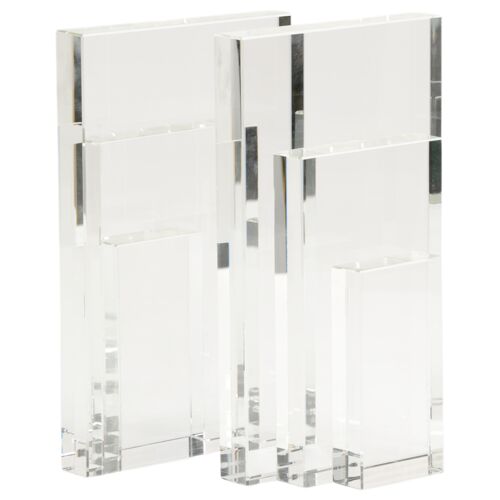S/2 Crystal Bookends, Clear