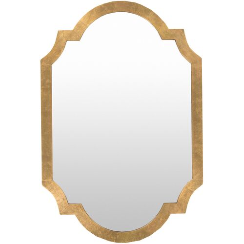 Gold and White Mirror