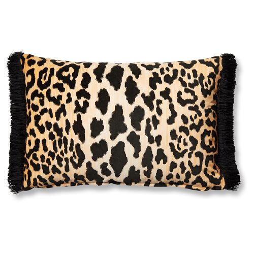 Leopard 12x18 Lumbar Pillow, Brown/Black~P77356158