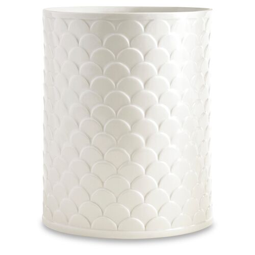 Scala Porcelain Wastebasket, White~P77321801