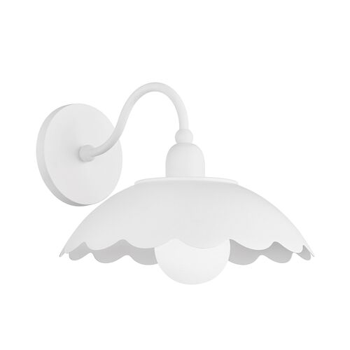 Yael 9" Wall Sconce, Textured White