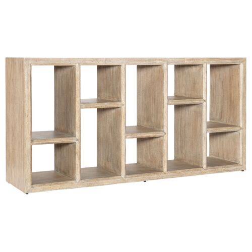 Commerce & Market 5-Shelf Console, Natural Commerce & Market 5-Shelf Console, Natural