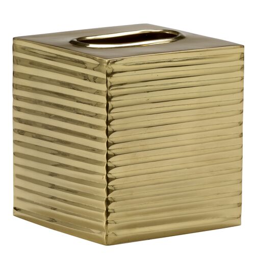 Carson Brass Tissue Box