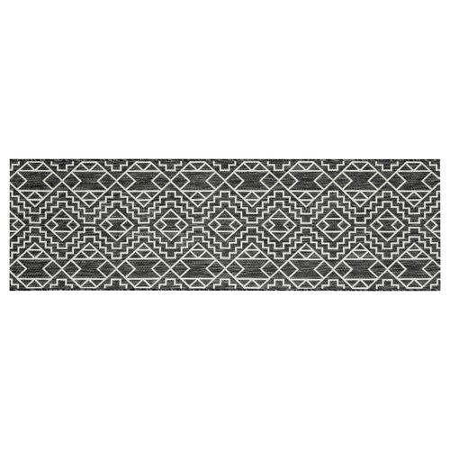 Din Outdoor Rug, Charcoal~P77646426