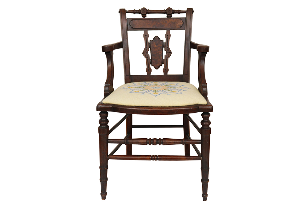 Eastlake Needlepoint Accent Chair~P77645849