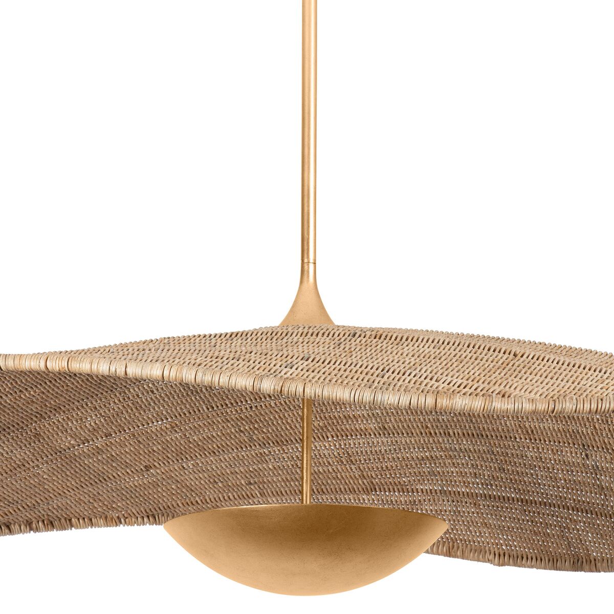 Briston Rattan Pendant, Natural/Vintage Gold Leaf | One Kings Lane