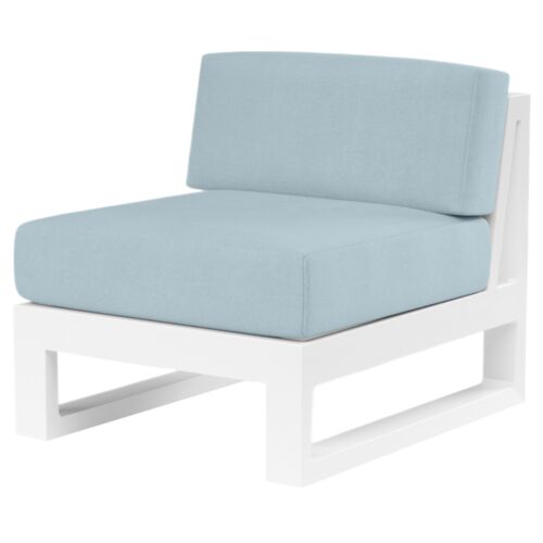 Harlyn Outdoor Aluminum Armless Club Chair