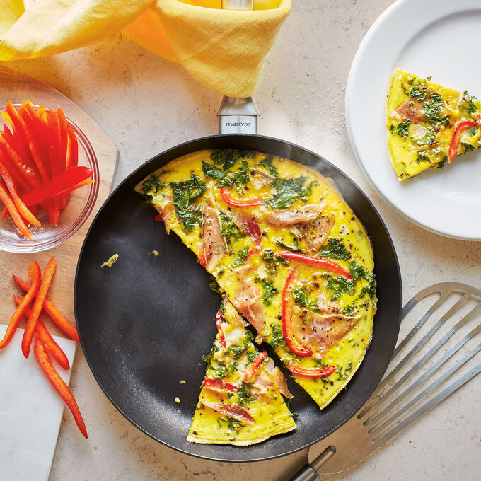 This frittata is a great way to add color to your brunch as well as to get some of your daily dose of vegetables.
