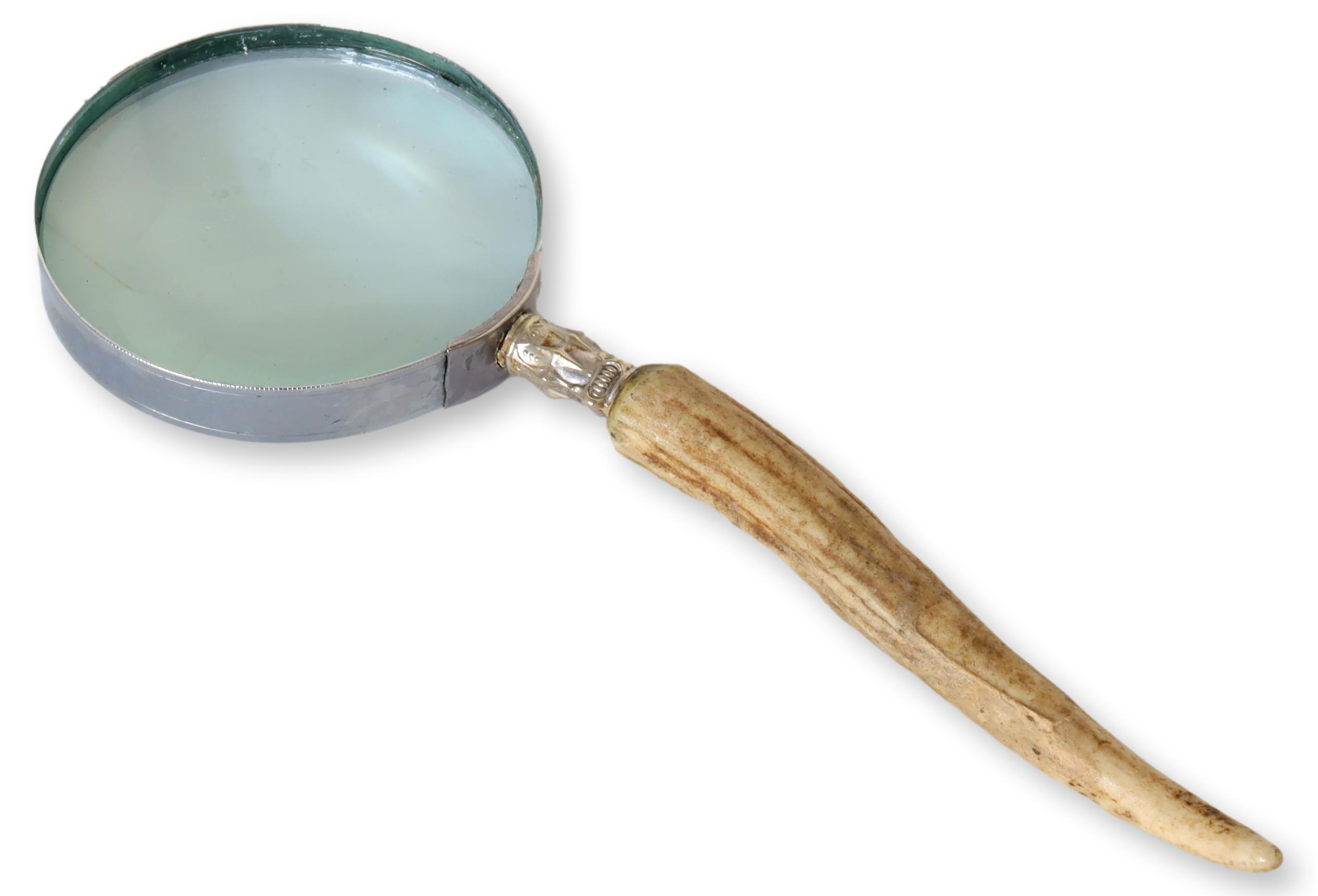 Midcentury Horn Handled Magnifying Glass