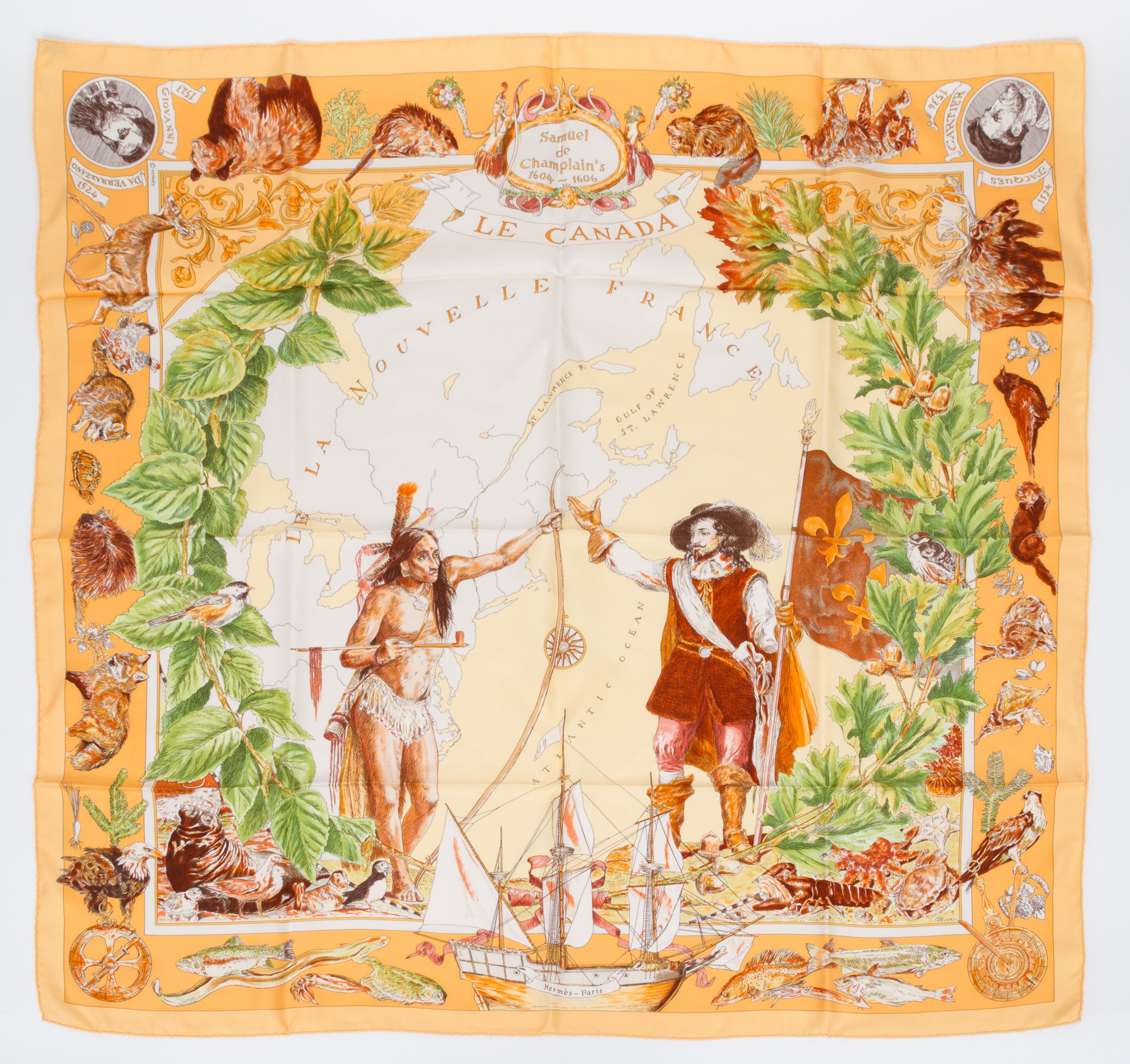 Hermès Le Canada Collectible Silk  Scarf~P77592771