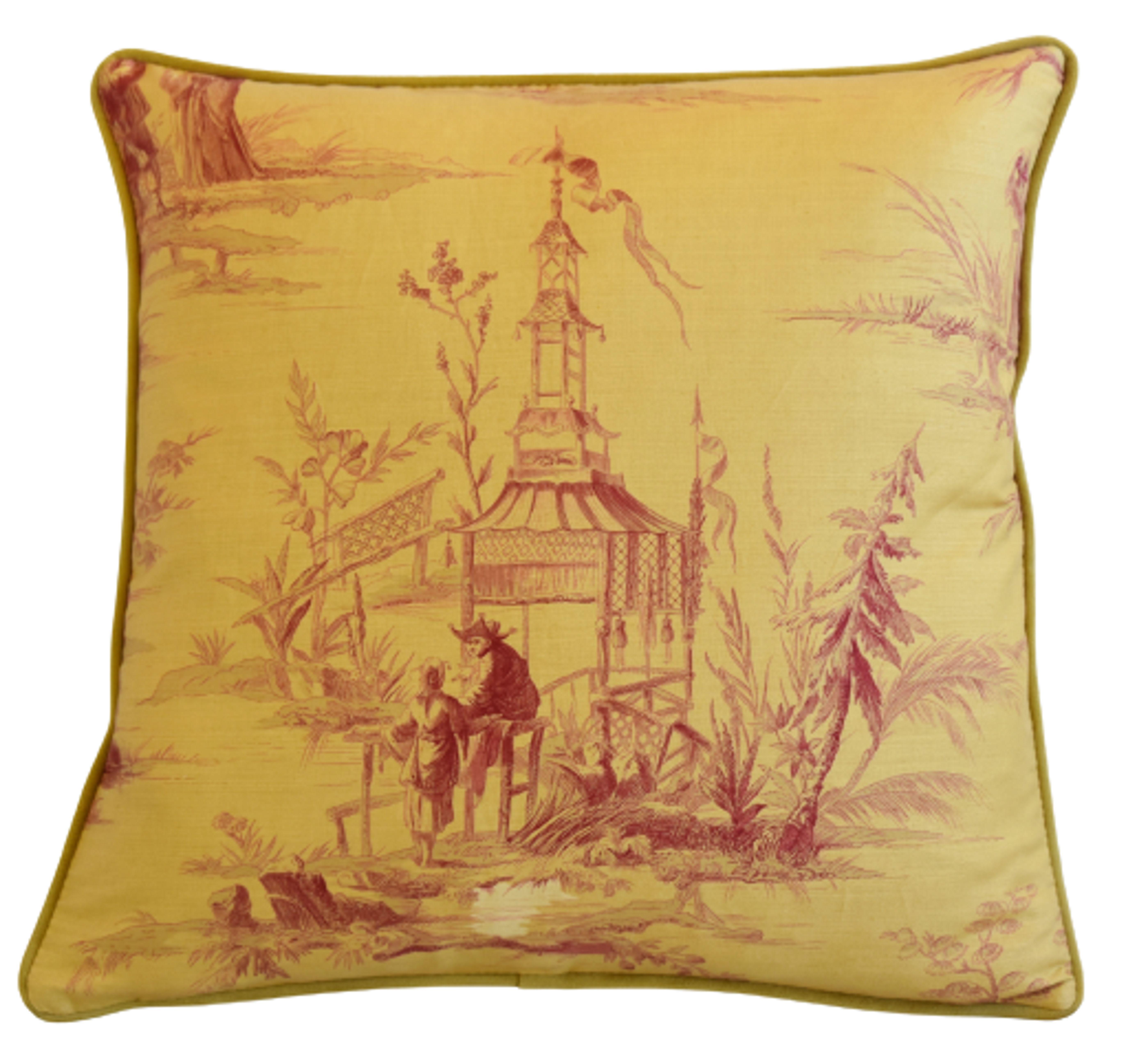 Old World Weavers Chinoiserie Pillow~P77679394