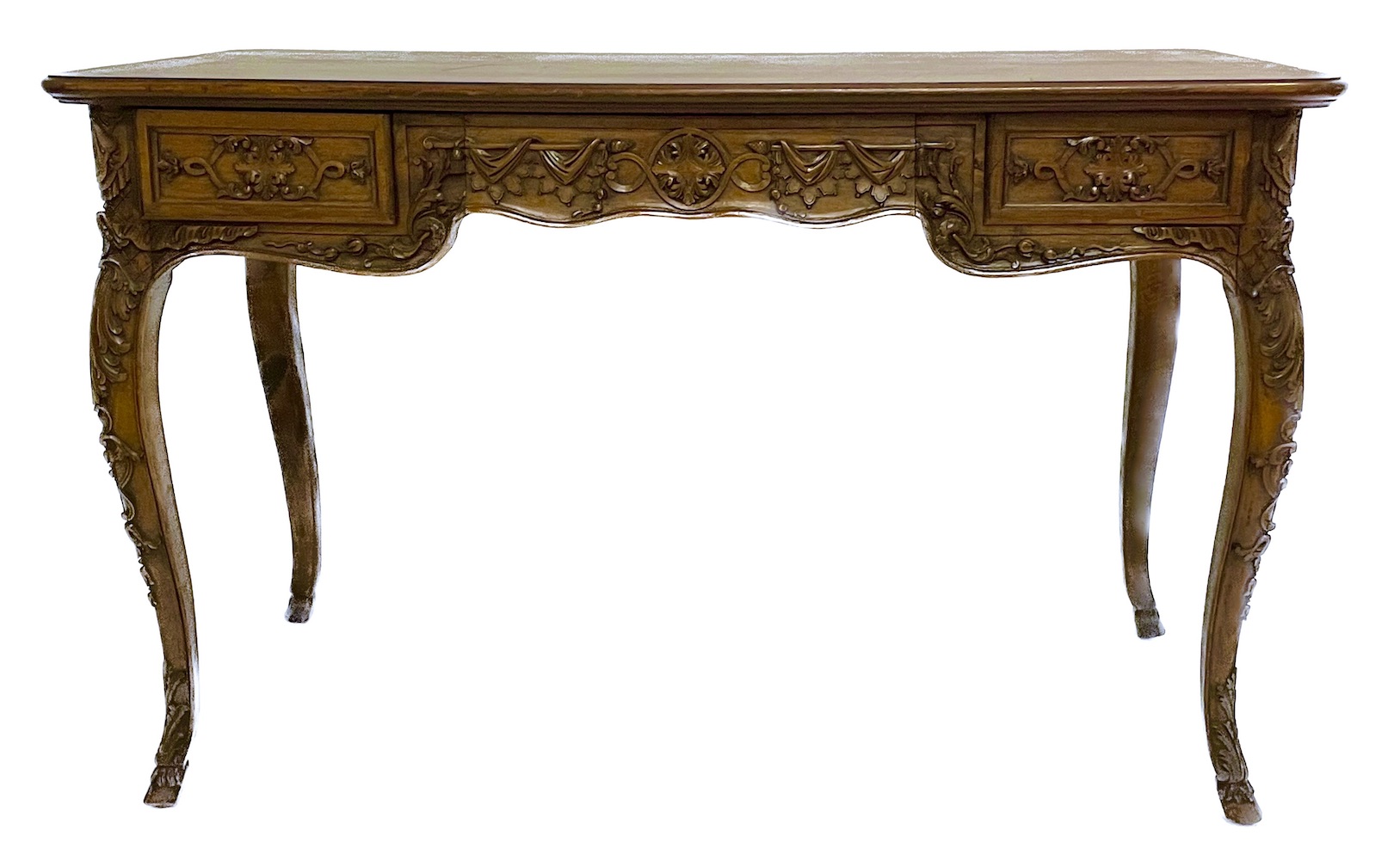Louis XV Style Walnut Bureau Plat Desk~P77682553