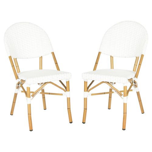 S/2 Rivoli Side Chairs, Off-White~P60893987