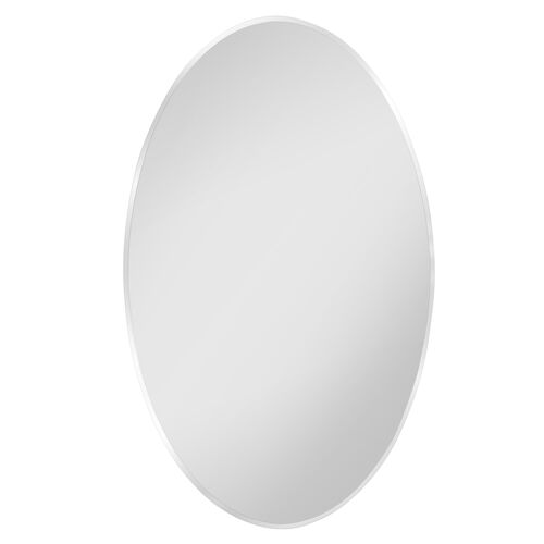 Navi Oval Wall Mirror, Chrome