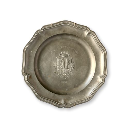 1957 French Equestrian Show Trophy Plate~P77739084