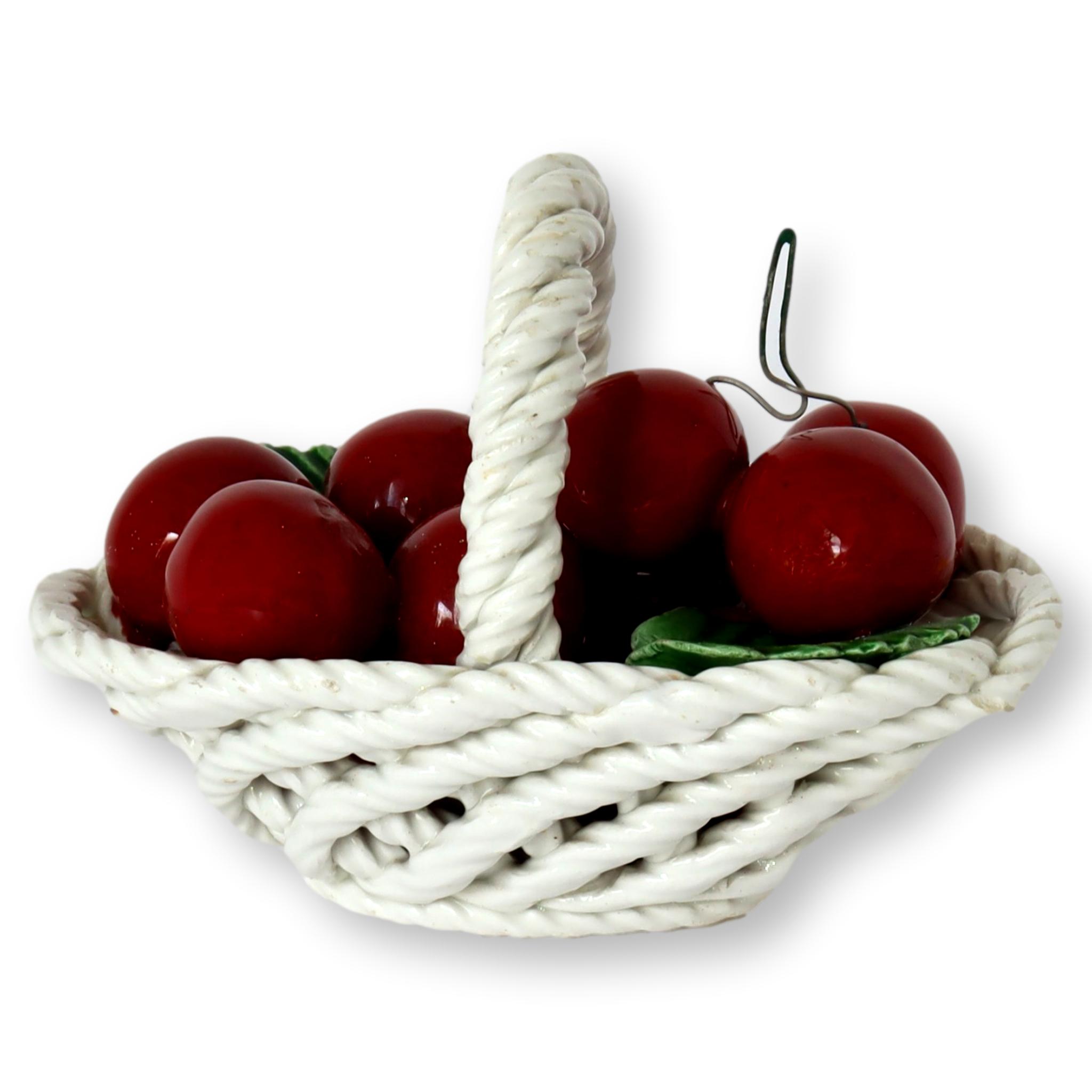 Midcentury Italian Basket of Cherries~P77647737