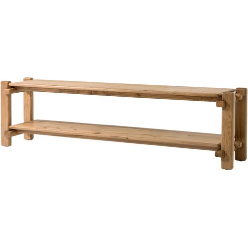 Louise Low Console Table, Natural Reclaimed French Oak