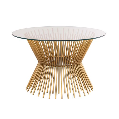 Sloane Glass Coffee Table, Gold