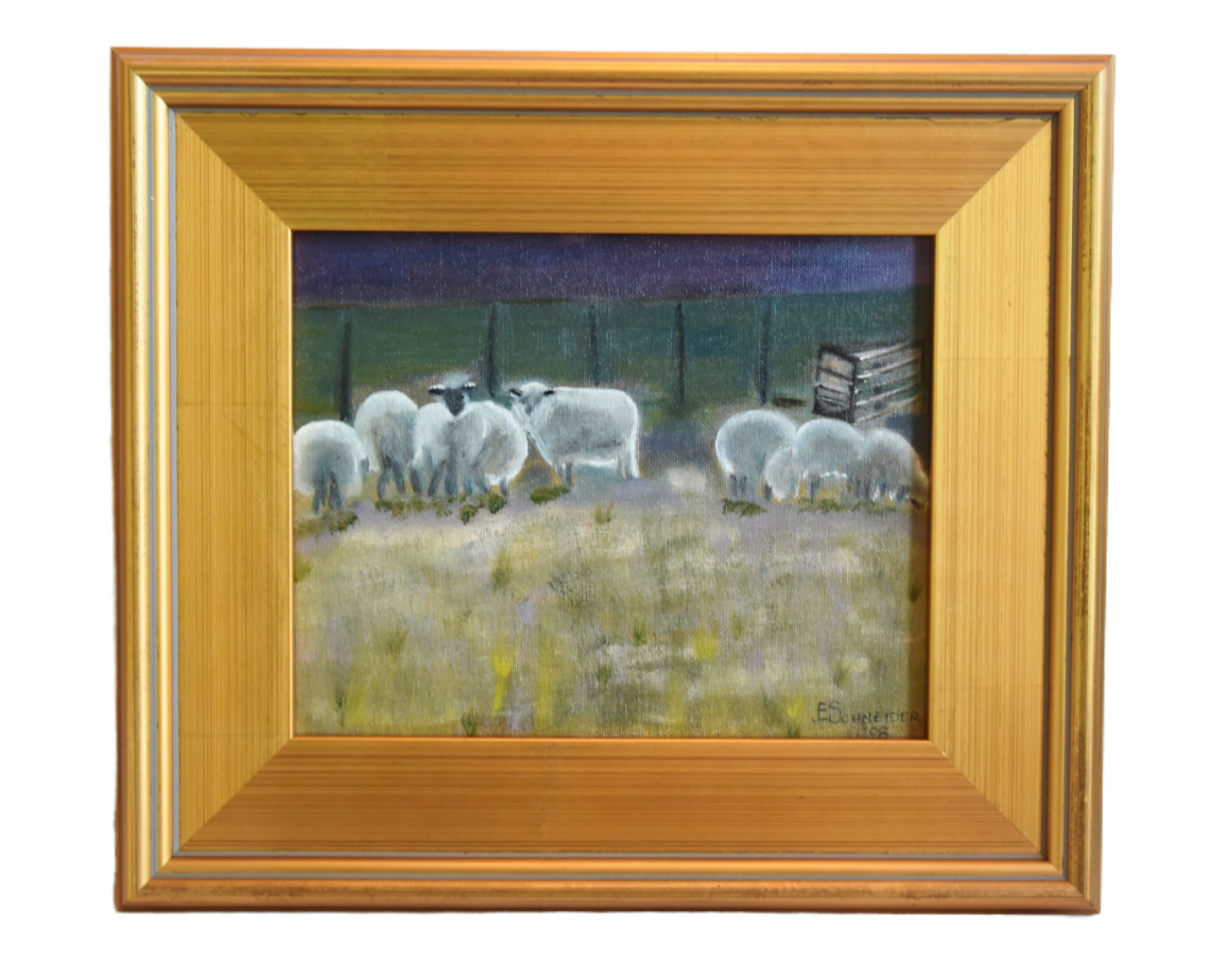 Flock of Grazing Sheep Oil Painting~P77667060