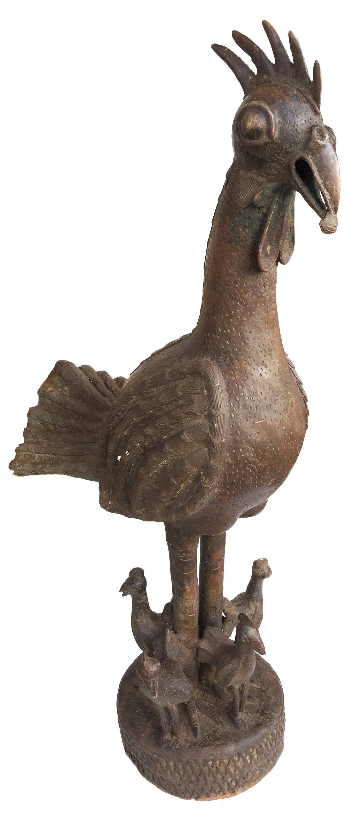 Benin Bronze Hen & Chicks~P77508563