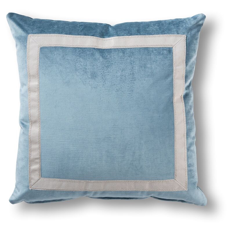 Berkley 22x22 Pillow, Wedgewood Velvet