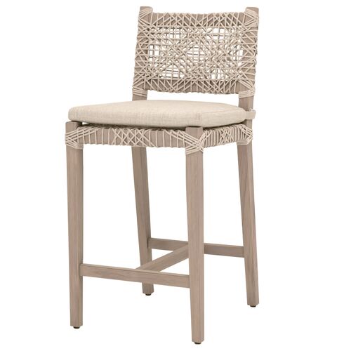 Audrey Outdoor Counter Stool, Teak Audrey Outdoor Counter Stool, Teak