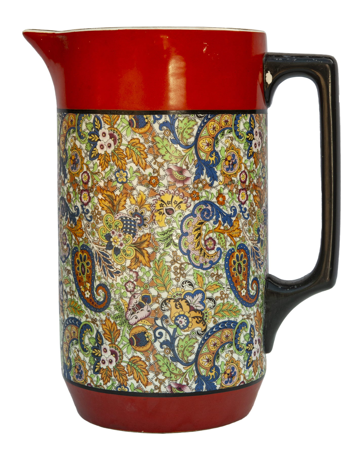 Colorful German Paisley Pitcher~P77719863