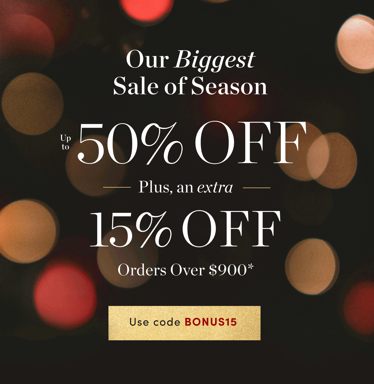 Up to 50 Percent Off Sitewide