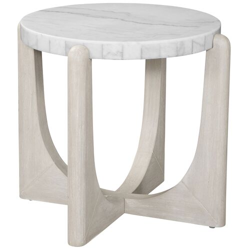 Holden End Table, Driftwood/White Marble