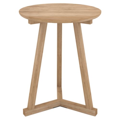 Tripod Tall Side Table, Oak~P77494321