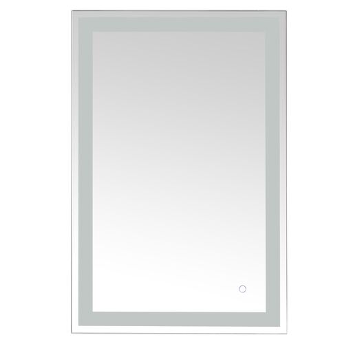 Myric Illuminated LED Wall Mirror, Silver/White